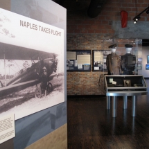 Before the airfield was built, planes used the Naples Hotel golf course for a landing strip. AST Exhibits recognized this was a great way to begin telling the story of aviation in Collier County.