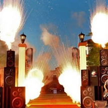 AST decided that blowing the gates open with a stack of speakers was more appropriate than a traditional ribbon cutting.