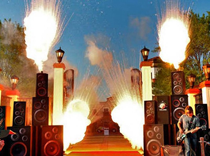 AST decided that blowing the gates open with a stack of speakers was more appropriate than a traditional ribbon cutting.