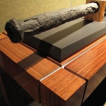 AST Exhibits designed and built this table to securely display a 16th Century Spanish versos cannon.