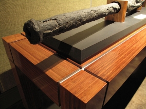 AST Exhibits designed and built this table to securely display a 16th Century Spanish versos cannon.