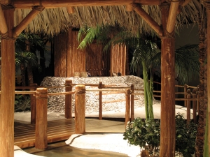 AST Exhibits hand-selected native cypress lumber to construct structural aspects of the Calusa exhibit.