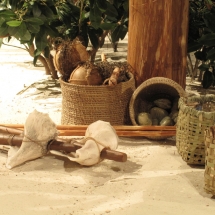 Calusa style shell tools were researched and recreated by the AST art team.