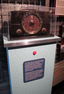 Thanks to AST Exhibits, visitors to the museum can travel back in time by pushing a button and experience actual Hurricane Donna broadcasts streaming from a vintage radio.