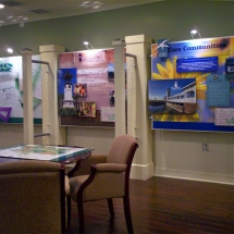 The HGTV Green Home exhibit consisted of custom modular panels mounted to a decorative support structure.