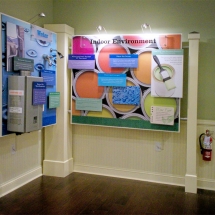 Graphics and 3-dimensional objects were applied to the graphic panels for the HGTV Green Home Giveaway exhibit.