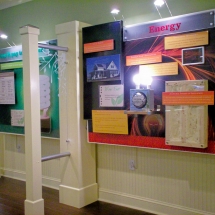 The exhibit highlighted the various green technologies used in construction of the HGTV Green Home.